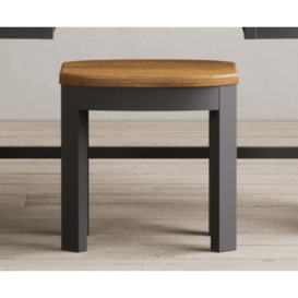 Bradwell Oak and Charcoal Painted Dressing Stool