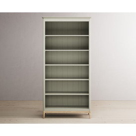 Ancona Oak and Soft Green Painted Tall Bookcase