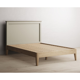 Ancona Oak and Soft Green Painted Double Bed