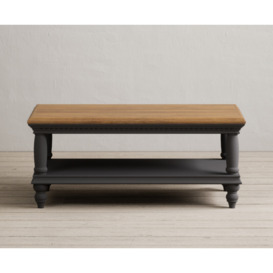 Francis Oak and Charcoal Grey Painted Petite Coffee Table
