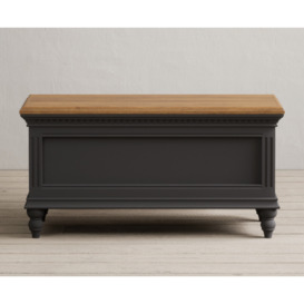 Francis Oak and Charcoal Grey Painted Blanket Box