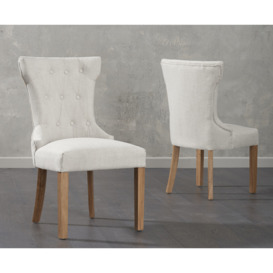 Clara Natural Fabric Dining Chairs