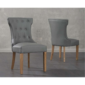 Clara Grey Faux Leather Dining Chairs