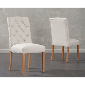 Isabella Natural Fabric Dining Chairs