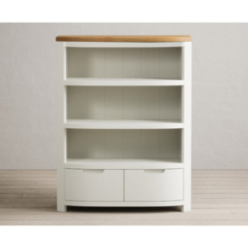 Bradwell Oak and Signal White Painted Small Bookcase