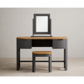 Bradwell Oak and Charcoal Painted Dressing Table Set
