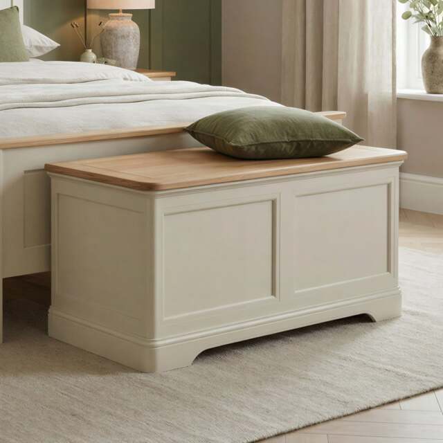 Madley Oak and Cream Painted Blanket Box