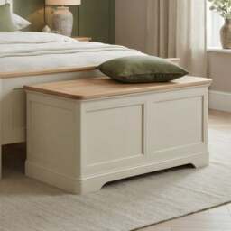 Madley Oak and Cream Painted Blanket Box