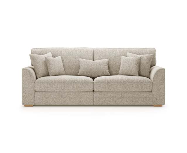 Jasper Natural Chenille Fabric 4 Seater Sofa