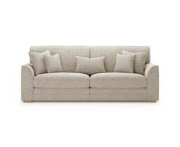Jasper Natural Chenille Fabric 4 Seater Sofa