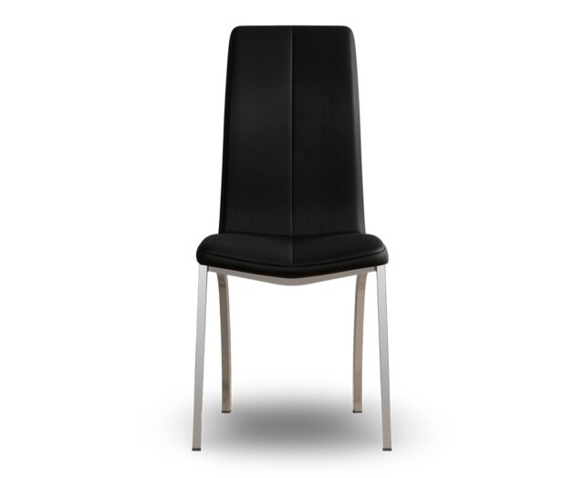 Marco Black Set of 2 Faux Leather Dining Chairs