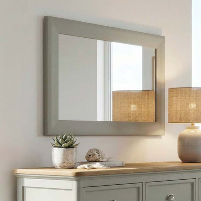 Soft Green Painted 90cm Wall Mirror