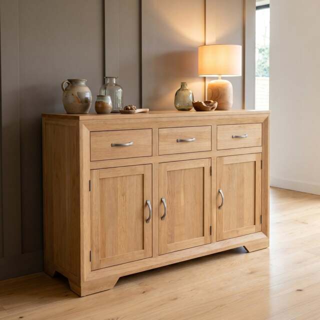 Tilt 100% Solid Oak Large Sideboard