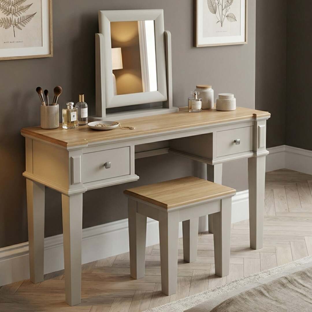 grey oak dressing table Lagan Dressing Table Grey/Oak by Ger Gavin Interiors