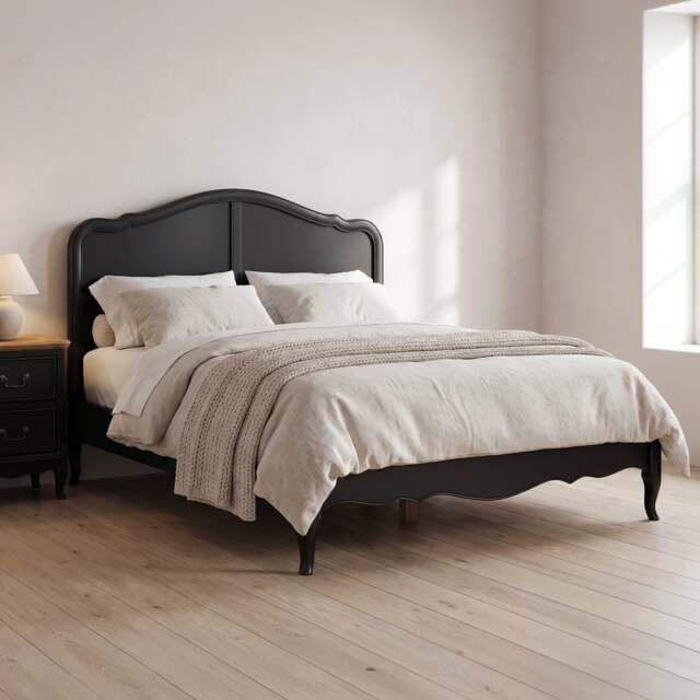 Chateau Noir Oak and Black Painted King Size Bed