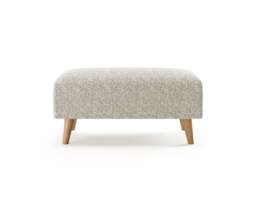Jasper Natural Chenille Fabric Footstool