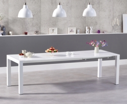 Extending Cleveland White High Gloss Dining Table