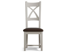 Painted Brown Set of 2 Painted Dining Chairs