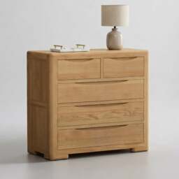 Harper Solid Oak 2 Over 3 Chest of Drawers