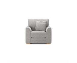 Jasper Silver Chenille Fabric Armchair