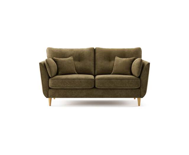 Capri Sage Chenille Fabric 2 Seater Sofa
