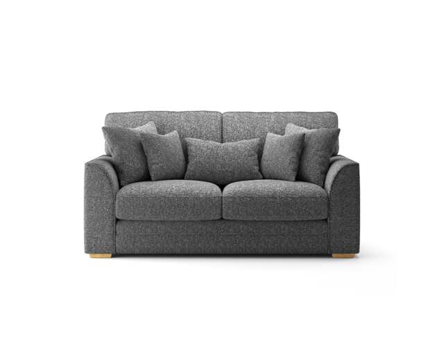 Jasper Charcoal Chenille Fabric 2 Seater Sofa
