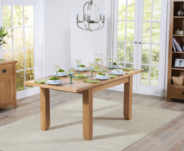 Extending Yateley 130cm Oak Dining Table