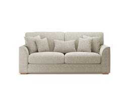 Jasper Natural Chenille Fabric 3 Seater Sofa