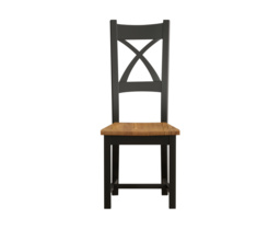 Painted Rustic Oak Set of 2 Painted Dining Chairs