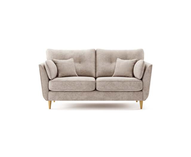 Capri Natural Chenille Fabric 2 Seater Sofa