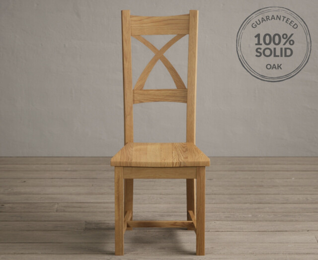 Natural Oak Set of 2 Oak Dining Chairs