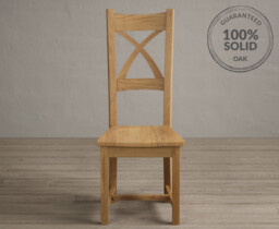 Natural Oak Set of 2 Oak Dining Chairs