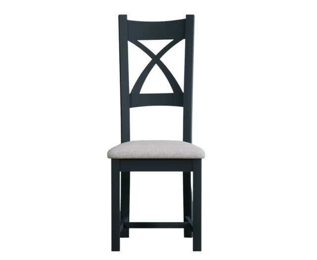 Painted Light Grey Set of 2 Painted Dining Chairs