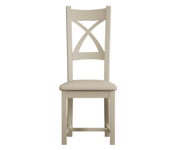 Painted Linen Set of 2 Dining Chairs