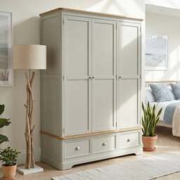 Brampton Soft Green Painted Triple Wardrobe