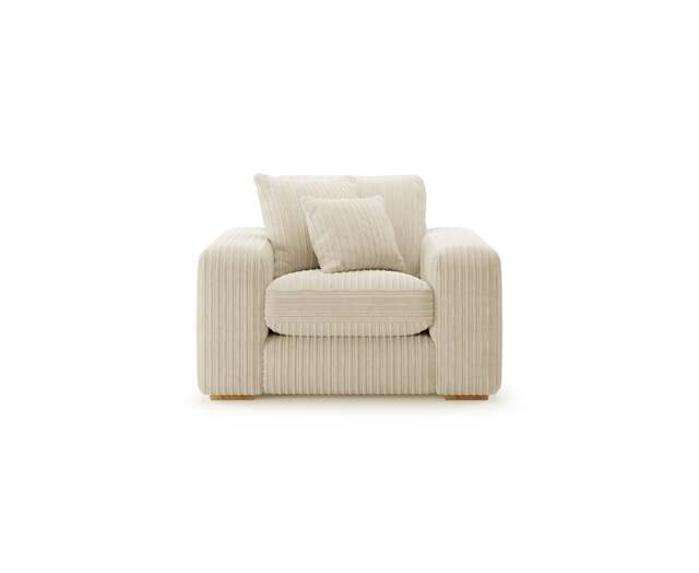 Milan Ivory Fabric Armchair