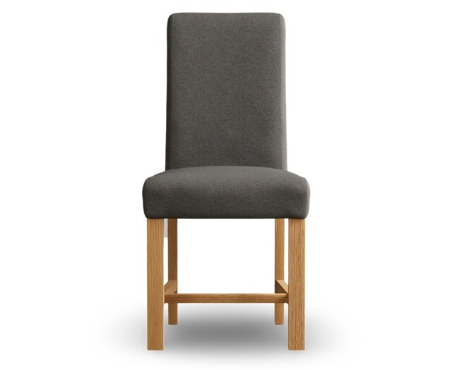 Braced Charcoal Grey Set of 2 Fabric Dining Chairs
