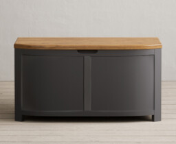 Bradwell Oak and Charcoal Painted Blanket Box