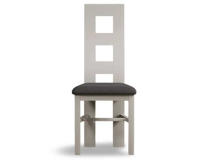 Painted Charcoal Grey Set of 2 Painted Dining Chairs