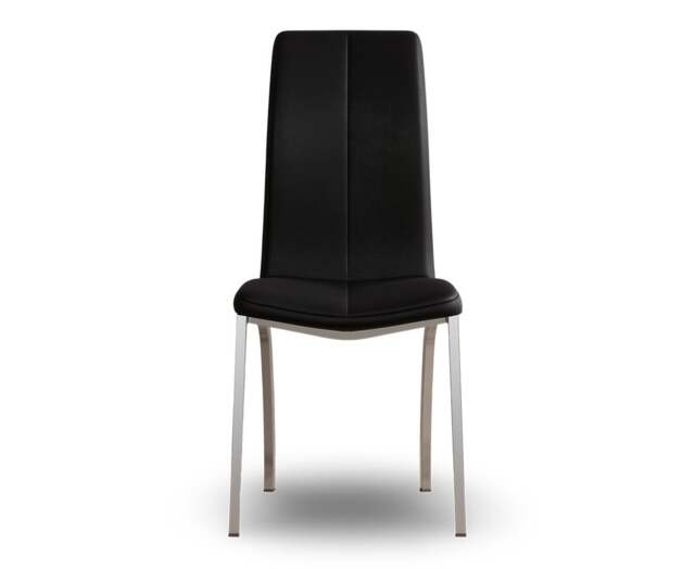 Marco Black Set of 2 Faux Leather Dining Chairs