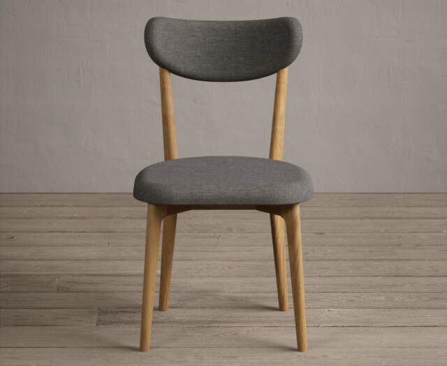 Nordic Grey Set of 2 Solid Wood Dining Chairs