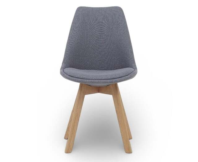 Orson Dark Grey Set of 2 Fabric Dining Chairs