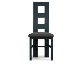 Painted Charcoal Grey Set of 2 Painted Dining Chairs