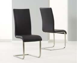 Crema 160cm Grey Marble Dining Table with 8 Black Austin Chairs