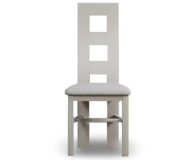 Painted Light Grey Set of 2 Painted Dining Chairs
