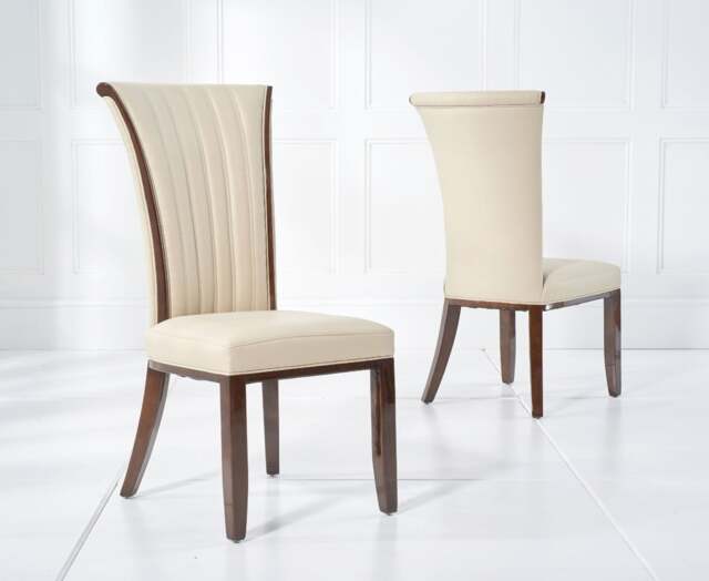 Carvelle 200cm Brown Pedestal Marble Dining Table with 6 Cream Lorient Chairs