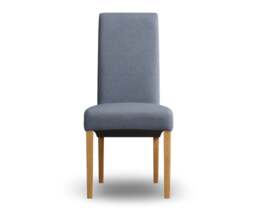 Scroll Back Blue Set of 2 Fabric Dining Chairs