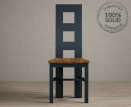 Painted Rustic Oak Set of 2 Painted Dining Chairs