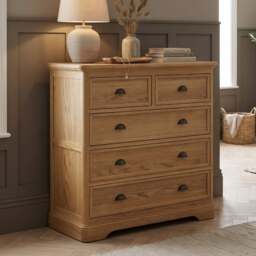 Cambridge Solid Oak 2 Over 3 Chest of Drawers