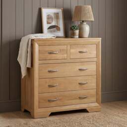 Tilt 100% Solid Oak 2 Over 3 Chest of Drawers